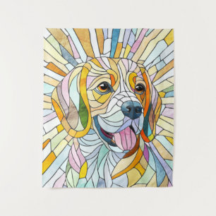Tenture Chien beagle - Art Mosaïque coloré