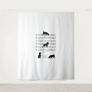 Tenture Chien beagle Musique Note Musicien de Clef Cute Be