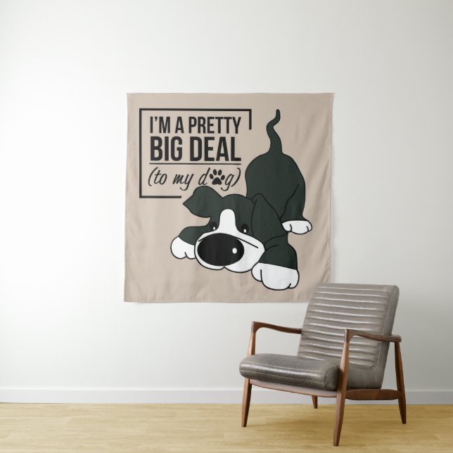 Tenture Chien cousu (En situation)