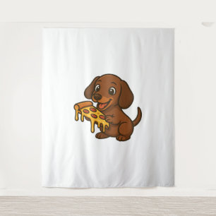 Tenture Chien de dessin animé mignon dachshund amateur de