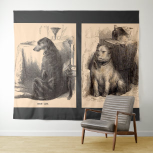 Tenture chien de haute vie, chien de basse vie