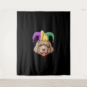 Tenture Chien de Newfie avec casquette   cadeau du proprié