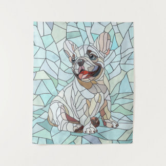 Tenture Chien de taureau français mignon - mosaïque pastel