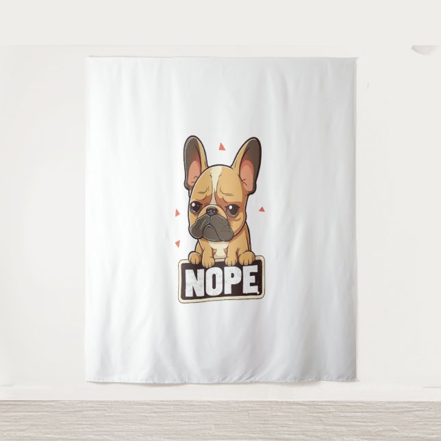Tenture Chien de taureau français Nope (Devant)