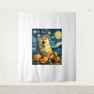 Tenture Chien Mignon Shiba Inu Halloween Jack O Lantern Ci