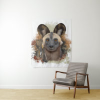 Chien sauvage africain | Abstrait Paint Splatter