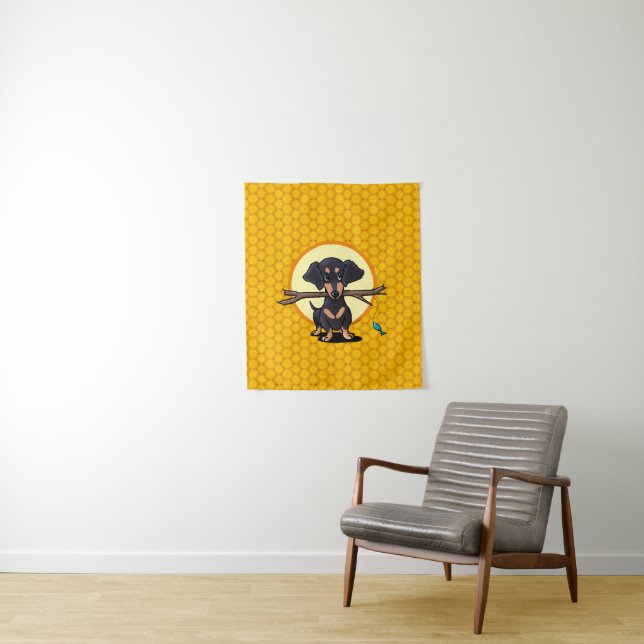 Tenture Chien Sunny Boho Dachshund (En situation)