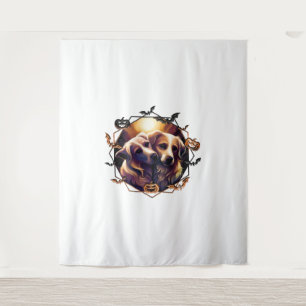 Tenture Chiens d'Halloween