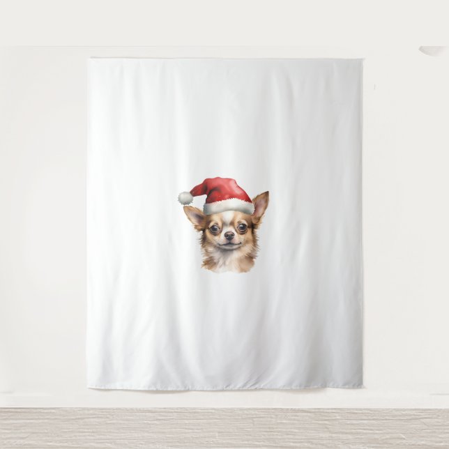 Tenture Chihuahua Christmas Chien (Devant)
