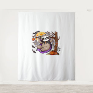 Tenture Chill Thrills Halloween Sloth T-Shirt surdimension