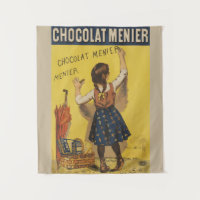 Chocolat Menier Petite fille Mur écriture
