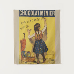 Tenture Chocolat Menier Petite fille Mur écriture