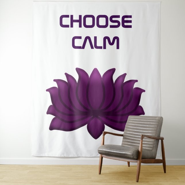 Tenture Choisissez Fleur de Lotus Violet Calme  (En situation)
