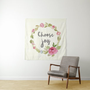 Tenture Choisissez les roses en pastel roses de la joie  