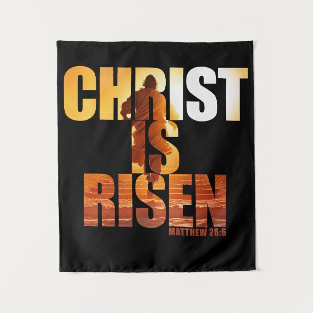 Tenture Christ ressuscité - Résurrection de Jésus Pâques (Devant)