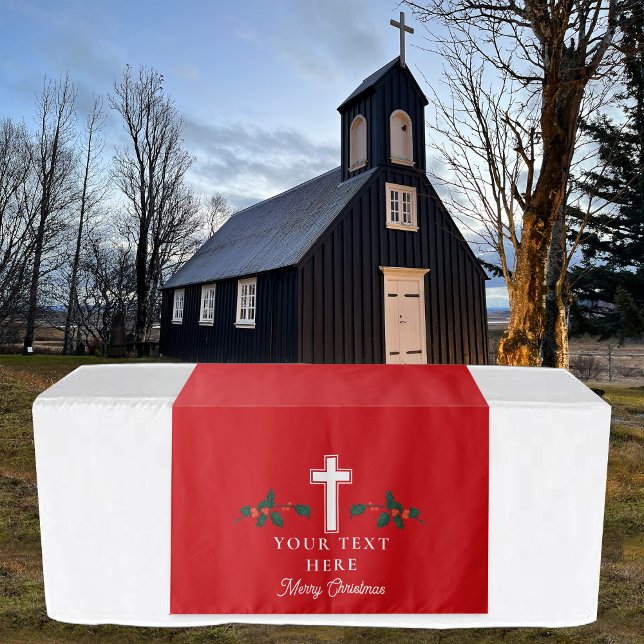 Tenture Christian Christmas Church Événements Table Runner (Christian Christmas Church Events Table Runner Tapestry)