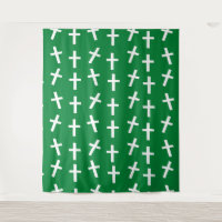 Christian Jésus traverse le motif vert
