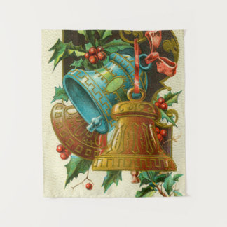 Tenture Christmas Bells, Festive Vintage Greeting Card