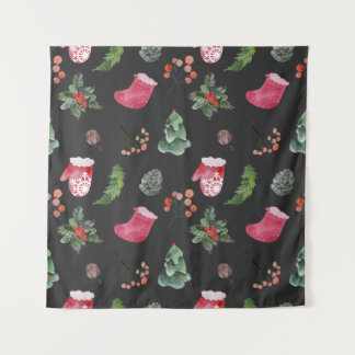 Tenture Christmas Reindeer : Aquarelle Motif sans couture