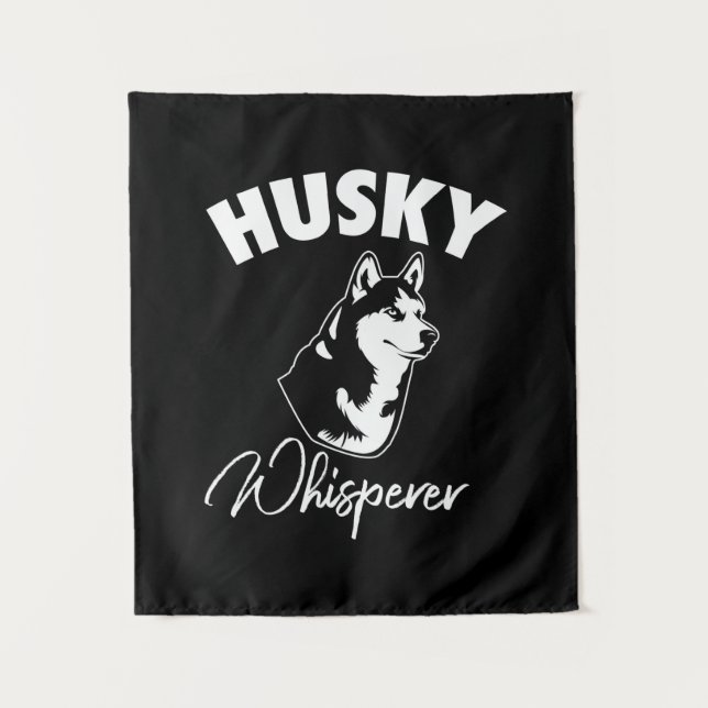Tenture Chuchoteur Husky Sibérien (Devant)