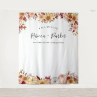 Chute en amour fleurs citrouilles Backdrop Cabine 