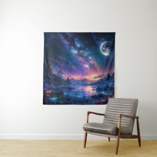 Tenture Ciel nocturne de la galaxie, Voie lactée pourpre d
