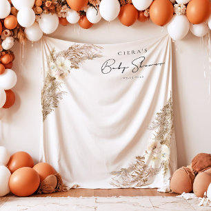 Tenture CIERA Baby Shower Bohème Herbe des Pampas
