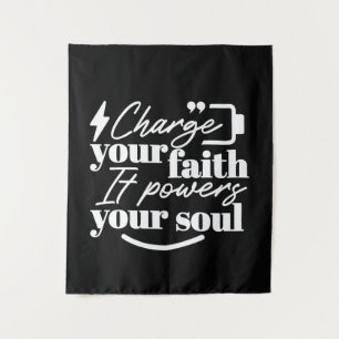 Tenture Citation chrétienne motivante – Rechargez votre fo