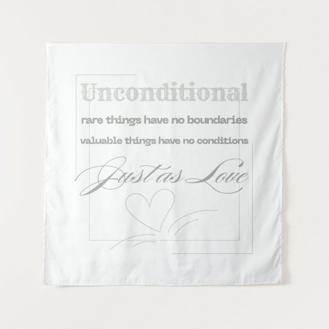 Tenture Citation d'amour inconditionnel  (Devant)
