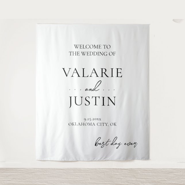 Tenture Citation de script de police de fantaisie mariage (Devant)