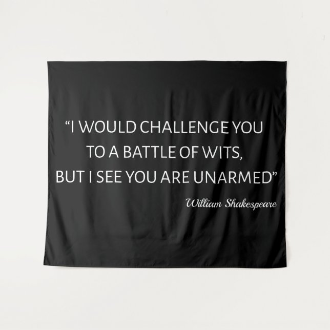 Tenture Citation de Shakespeare - Bataille de l'esprit (Devant (Horizontal))