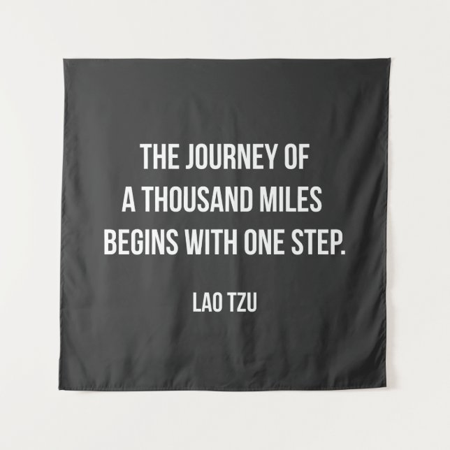 Tenture Citation motivante de Lao Tzu. (Devant)