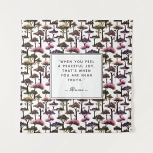 Tenture Citation Rumi Inspirationnelle Art Arbre Abstrait