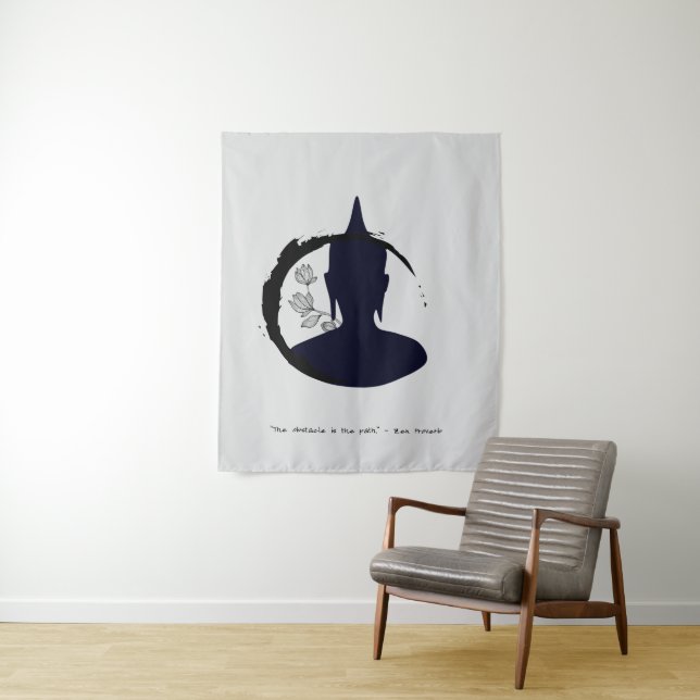 Tenture Citation zen : Sagesse et méditation (En situation)