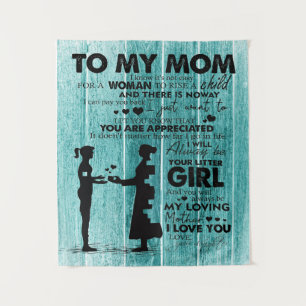 Tenture Citations d'amour à la mère Lettre à ma mère
