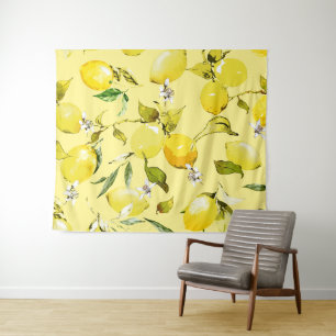 Tenture citrons aquarelle 15