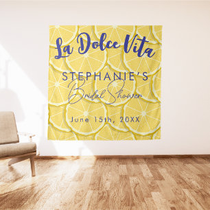 Tenture Citrons Fête des mariées Photo Booth Arrière-plan 