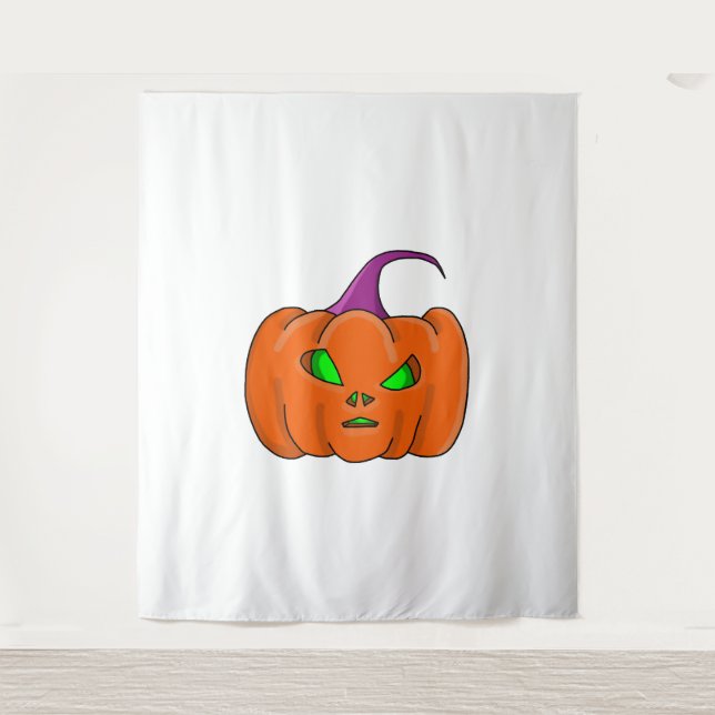 Tenture Citrouille Alien Halloween (Devant)