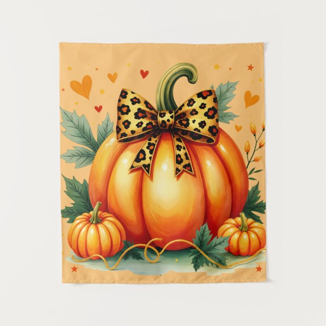 Tenture Citrouille automne (Devant)