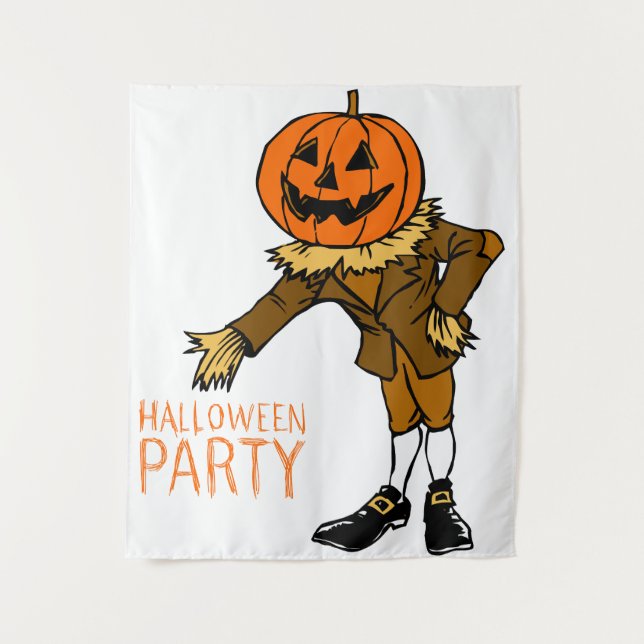 Tenture Citrouille de la fête d'Halloween Guy Clip Art, Ha (Devant)