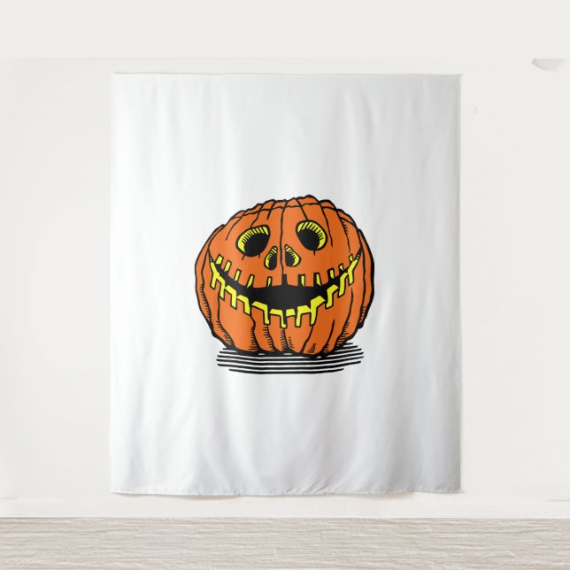 Tenture citrouille d'halloween (Devant)