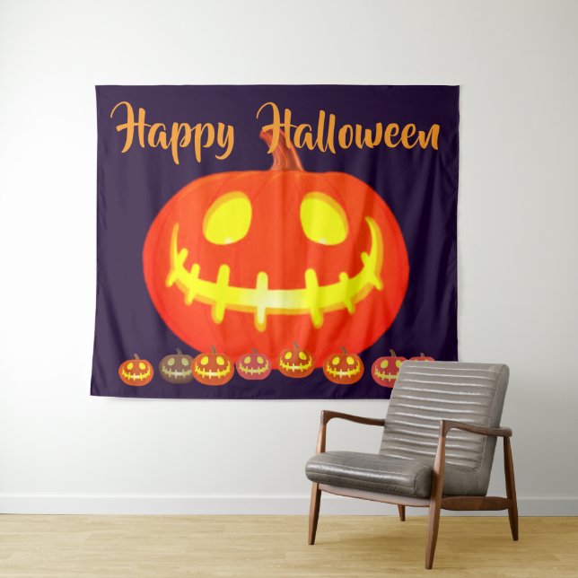 TENTURE CITROUILLE D'HALLOWEEN (En situation (horizontale))