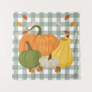 Tenture Citrouilles de l'automne heureux