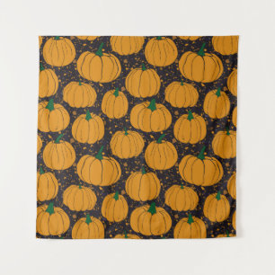 Tenture Citrouilles du Terrazzo, motif vintage de l'automn