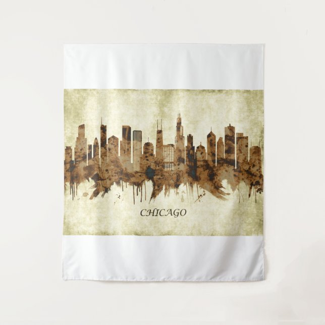 Tenture Cityscape de l'Illinois (Devant)
