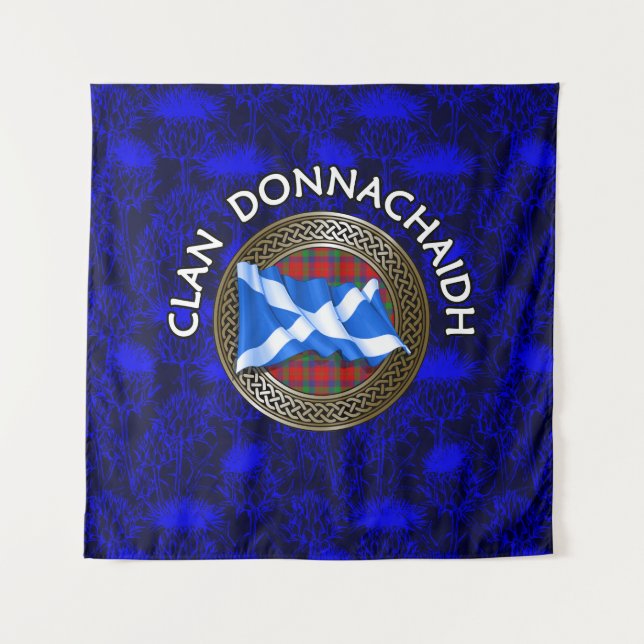 Tenture Clan Donnachaidh | Robertson Tartan Knot & Flag (Devant)