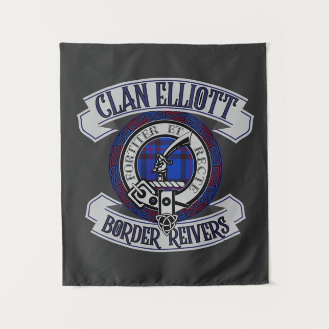 Tenture Clan Elliott Badge, Border Reivers, Écosse (Devant)