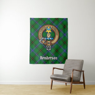 Tenture Clan Henderson Crest sur Tartan