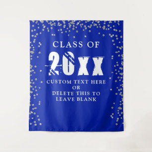 Tenture CLASSE ANNÉE Royal Blue silver Confetti
