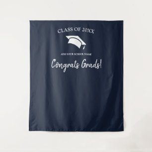 Tenture Classe de 2025 Marine Blue Graduation Contexte
